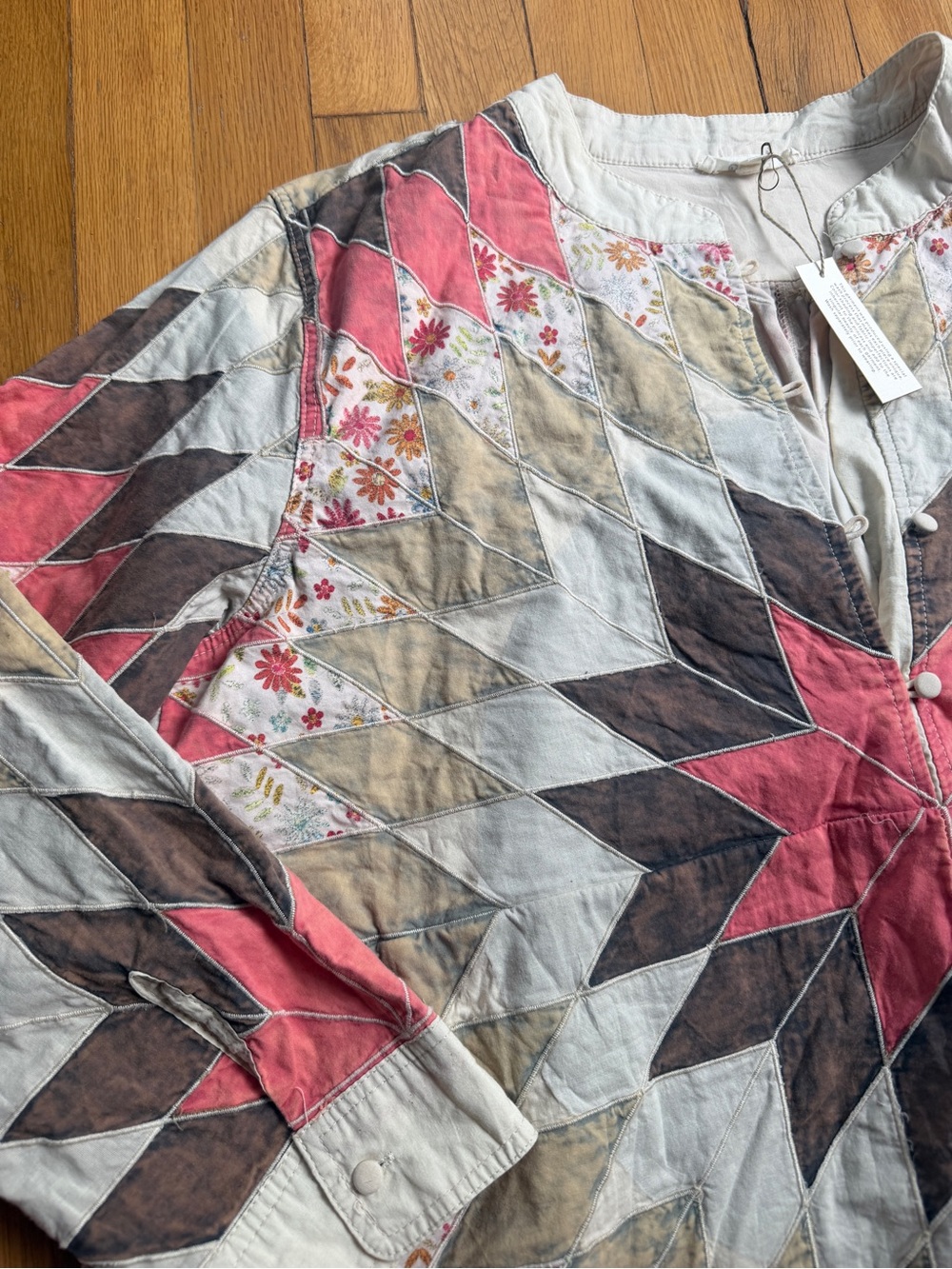 NEW Blue velvet tan and red lone star quilted tunic/dress/shirt - Picture 2 of 8